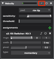 Screenshot image of the unpinned controller