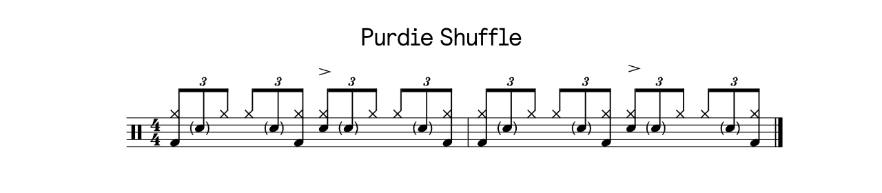 A transcription of the Purdie shuffle