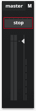 A screenshot of the new master stop button