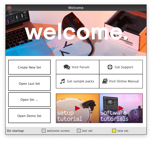 A screenshot of the new welcome screen.