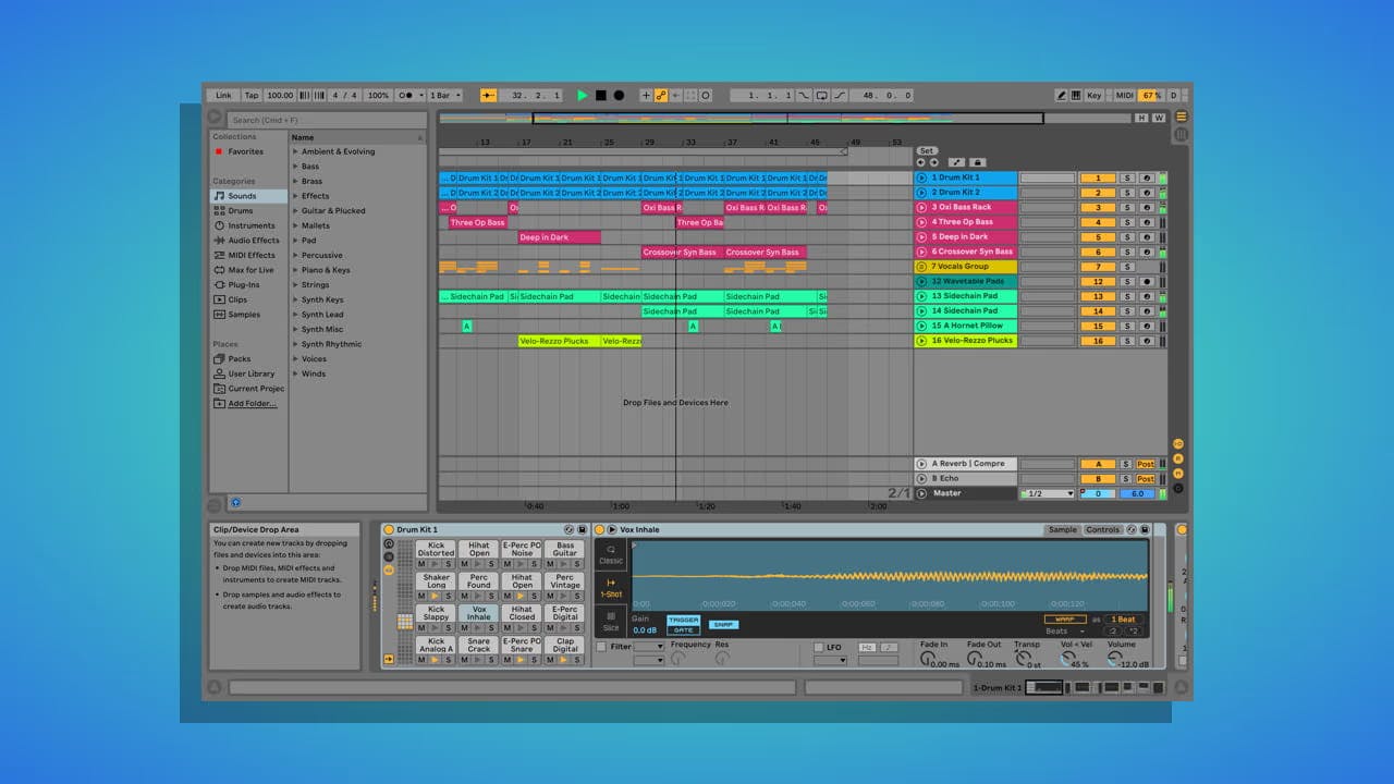 A screenshot of Ableton Live 10