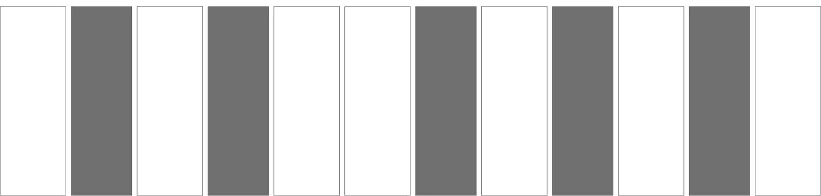 The same series of rectanges with the colors reversed