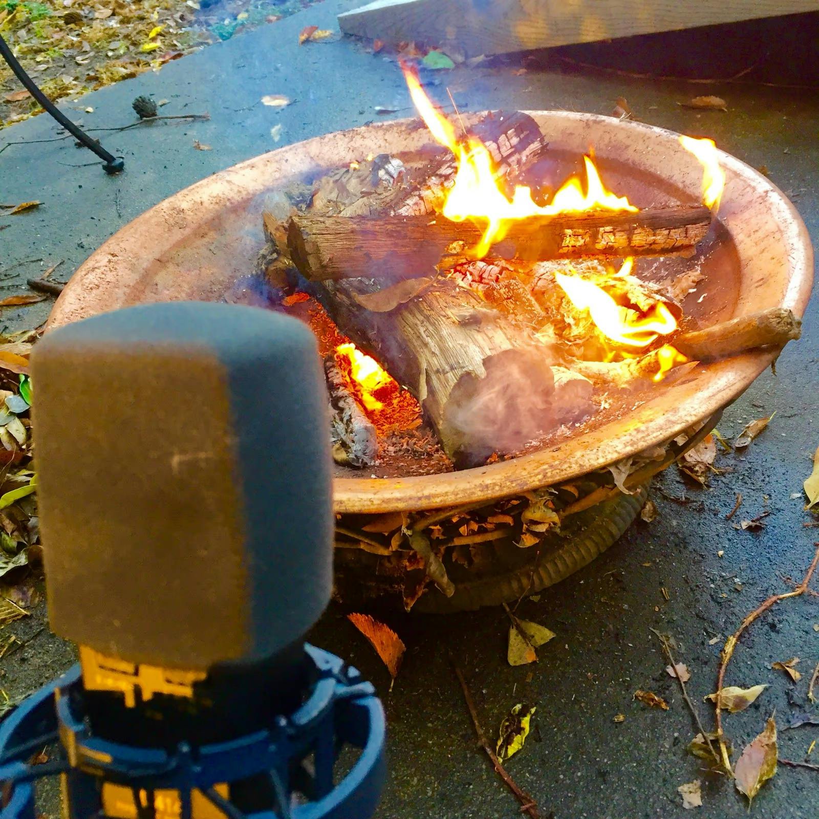 A photo of a fire pit