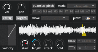 Using an LFO on the sampler