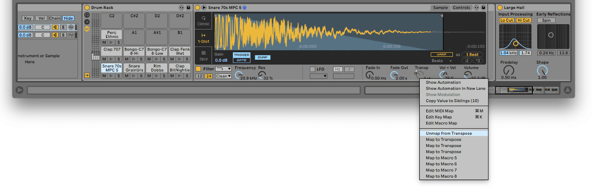 A screenshot of Ableton Live