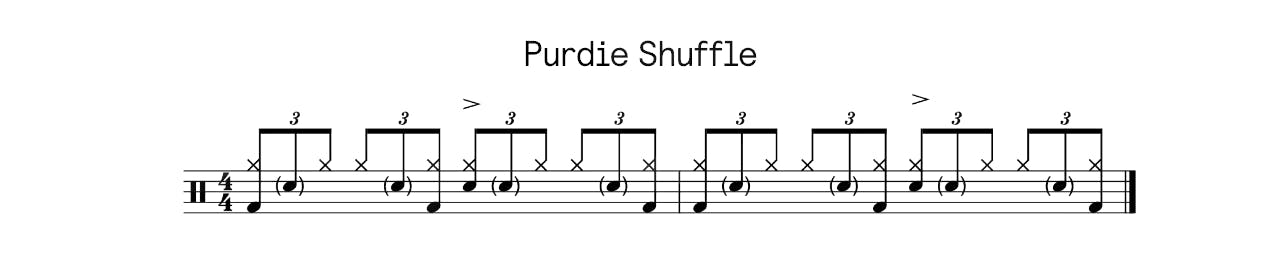 A transcription of the Purdie shuffle