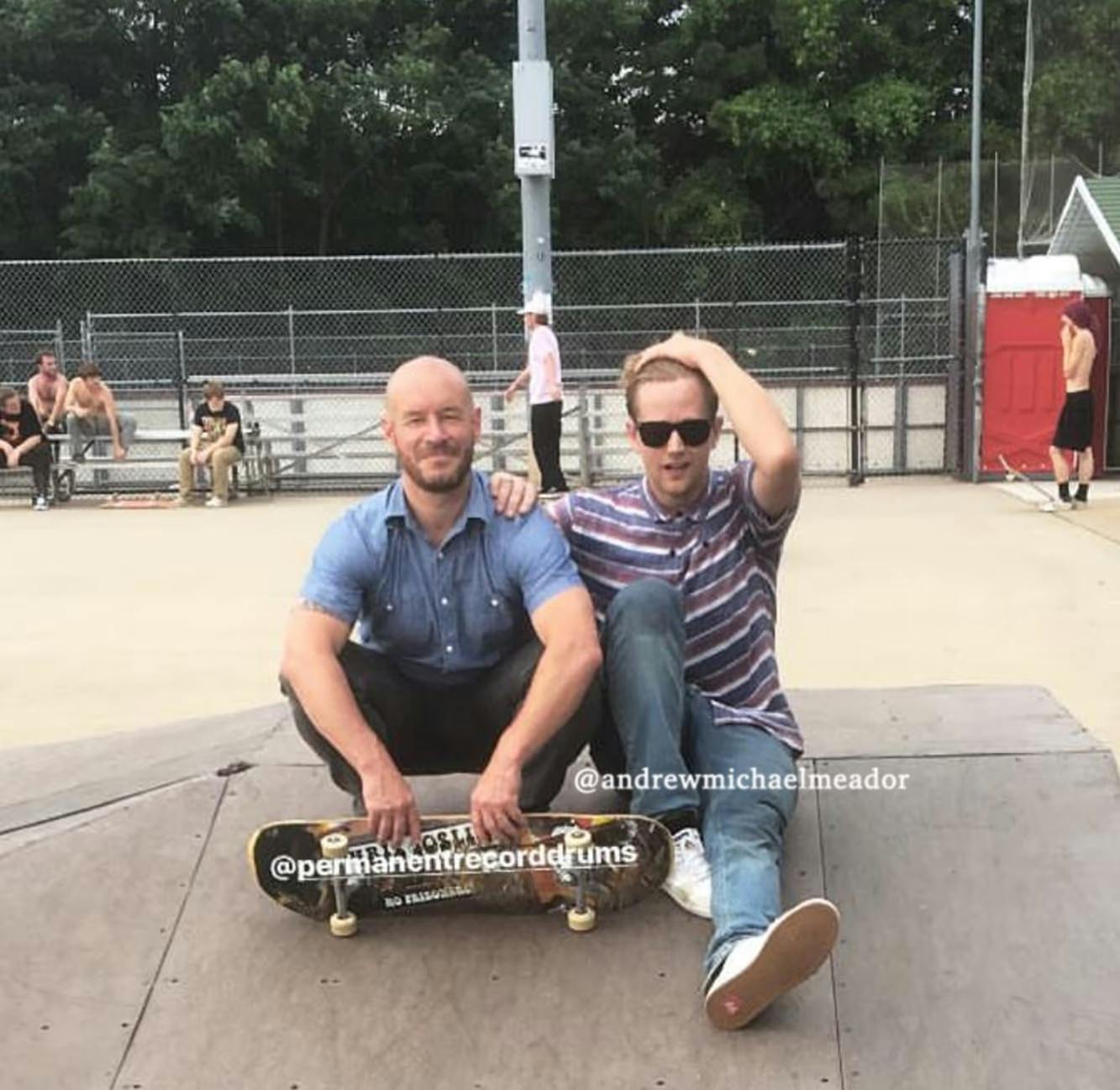 A photo of Josh and Andrew at the Chattanooga skatepark