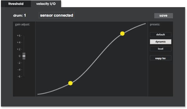 A screenshot of the new velocity I/O panel