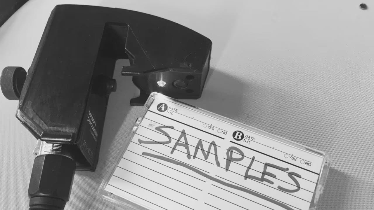A photo of a sensor and a tape
